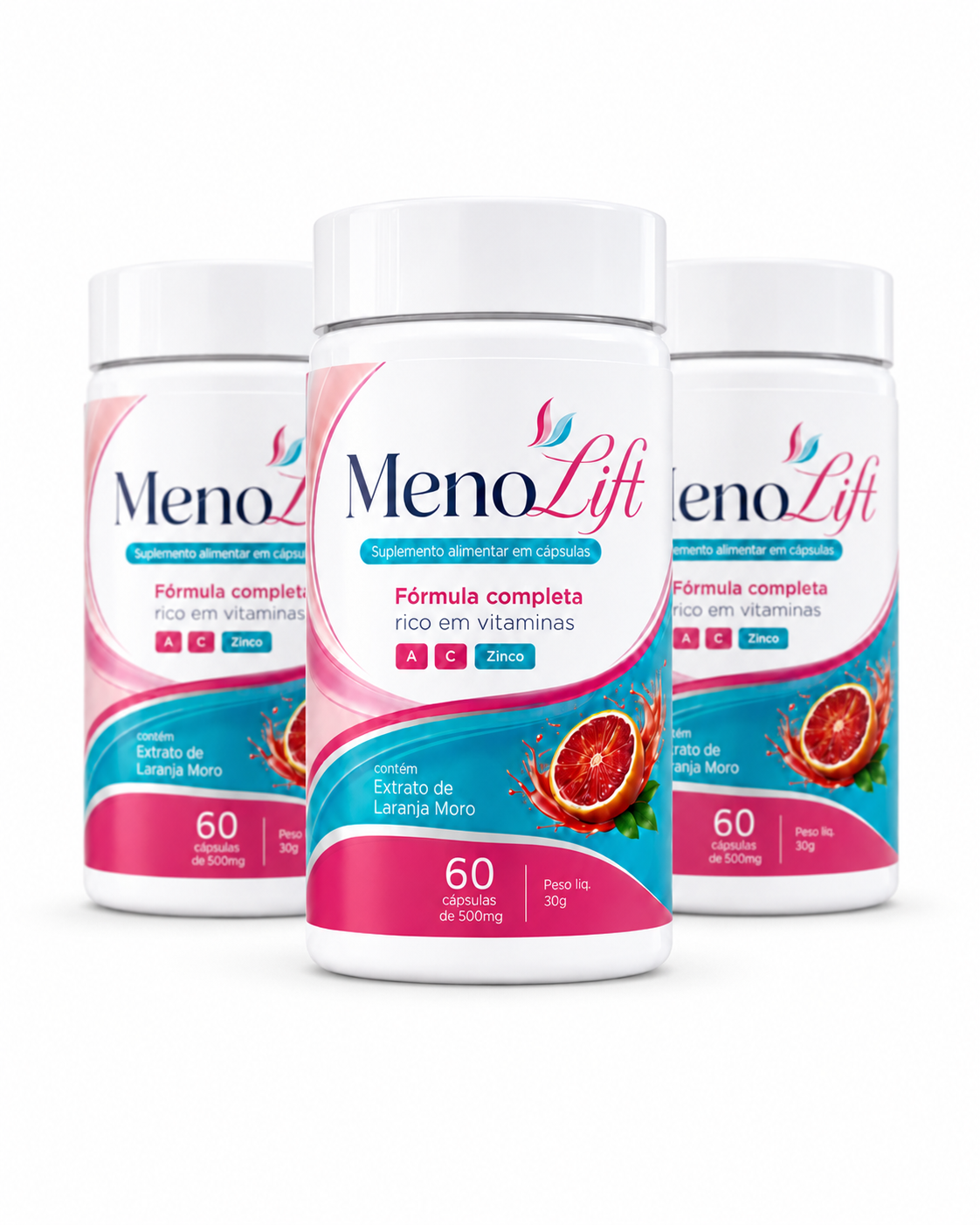 Kit MenoLift com 3 potes e 2 óleos de rosa mosqueta de brinde