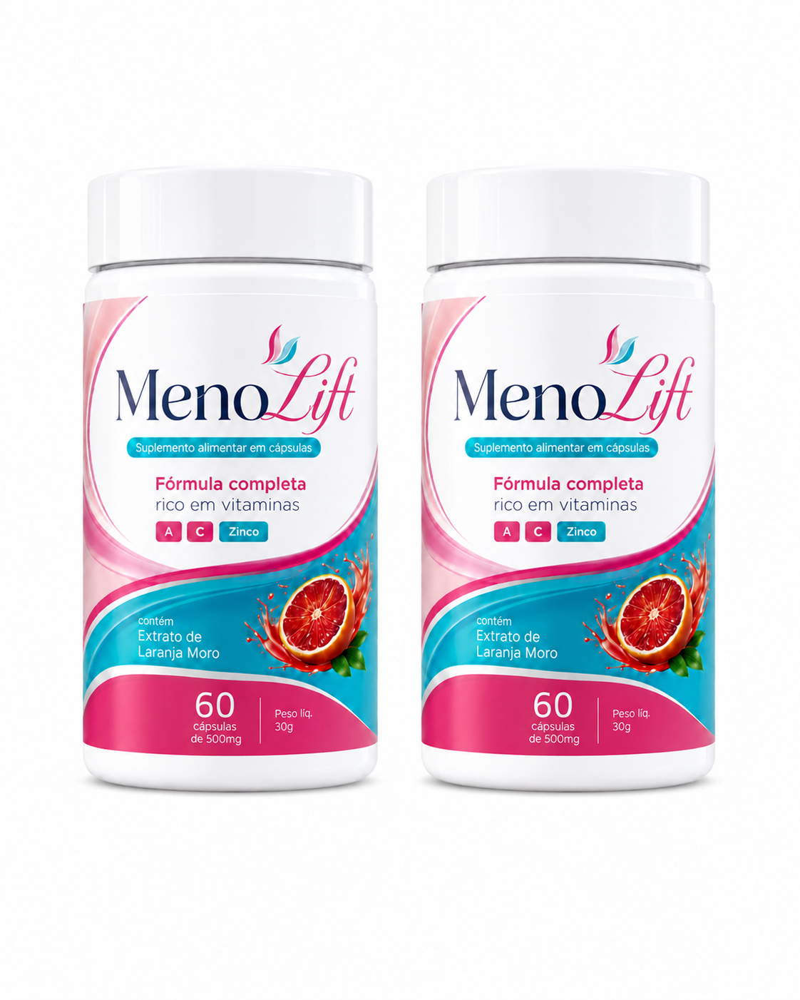 Kit MenoLift com 2 potes e 1 óleo de rosa mosqueta de brinde